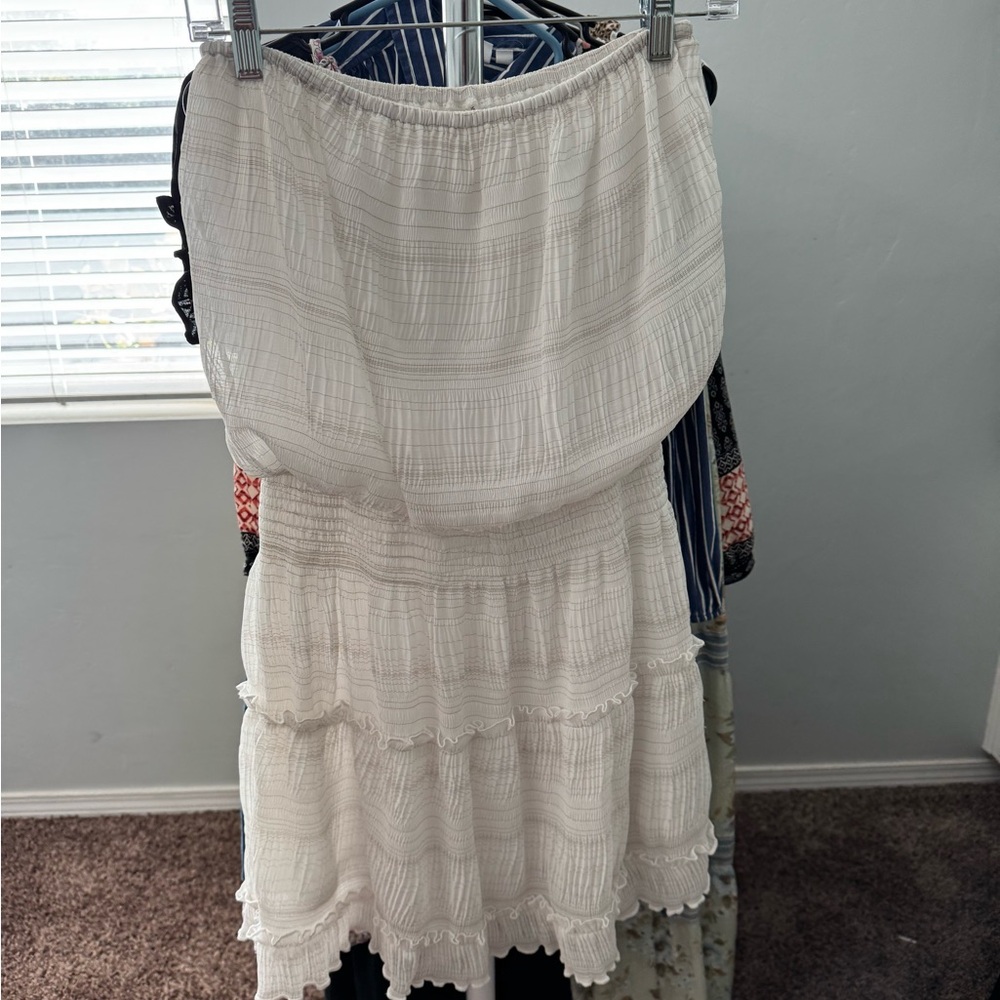 White Tiered Skirt